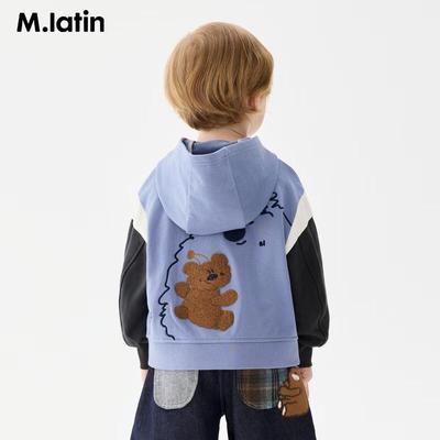 M.Latin Boys' Bear Knitted Hooded Jacket