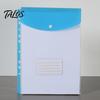 Flip-top Document Folder 3Pcs 11 Hole A4 File with Snap Button, Colorful Organizer, Department Horizontal & Vertical Transparent Label Slot,