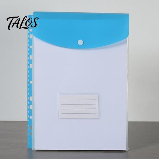 Flip-top Document Folder 3Pcs 11 Hole A4 File with Snap Button, Colorful Organizer, Department Horizontal & Vertical Transparent Label Slot,