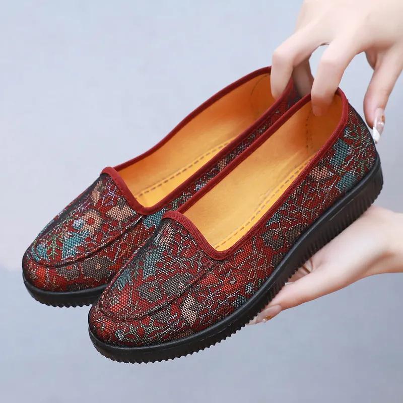 Sapatos Femininas Women Cute Round Toe Red Plaid Pattern Spring Slip On Flat Shoes Lady Casual Anti Skid Comfort Loafers Ab213