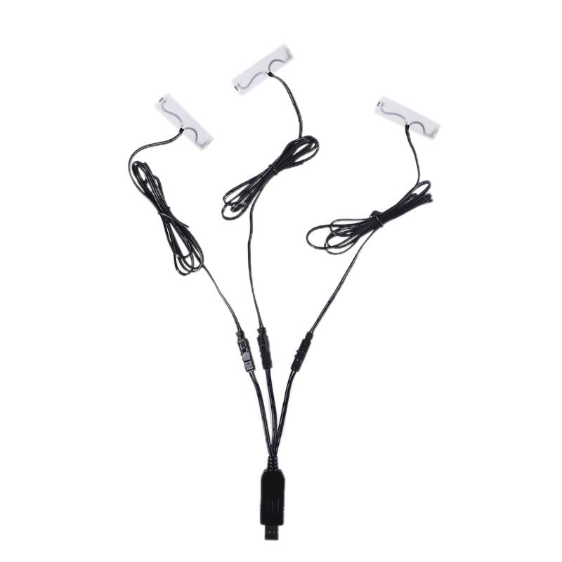 110cm 3in1 AA Battery Eliminator USB Powered for Toothbrush Toy Flashlight Clock Walkie Talkie Christmas Strip Light