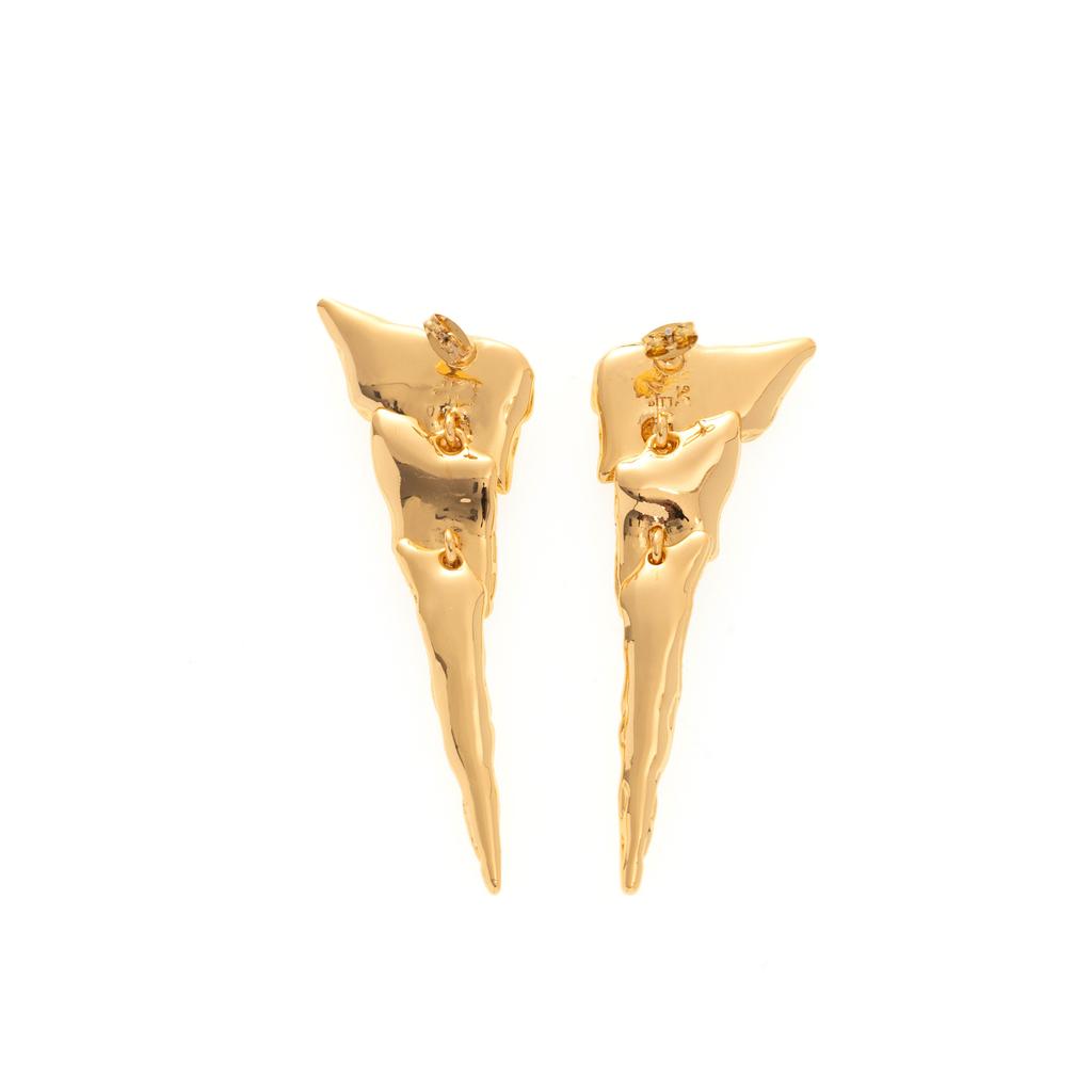 Live Retro Copper Alloy Diamond Stud Earrings Female Niche Fashion Internet Celebrity Versatile Design High-End Earrings