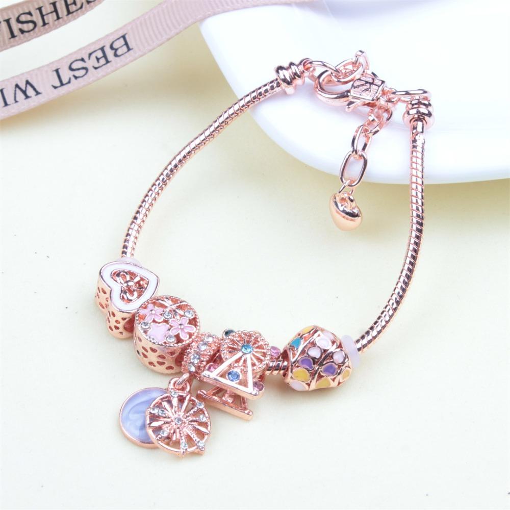 Beaded Bracelet Bangle Multi Element Stainless Steel Copper Alloy Open Spring Snake Bone Chain