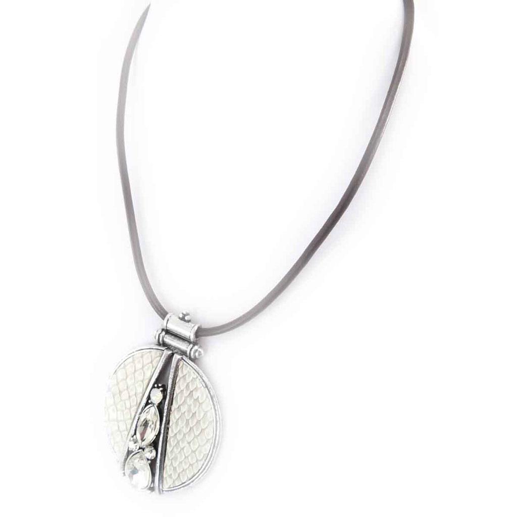 Les Trésors De Lily [J9195] - Silver Gray 'Kilimanjaro' Necklace