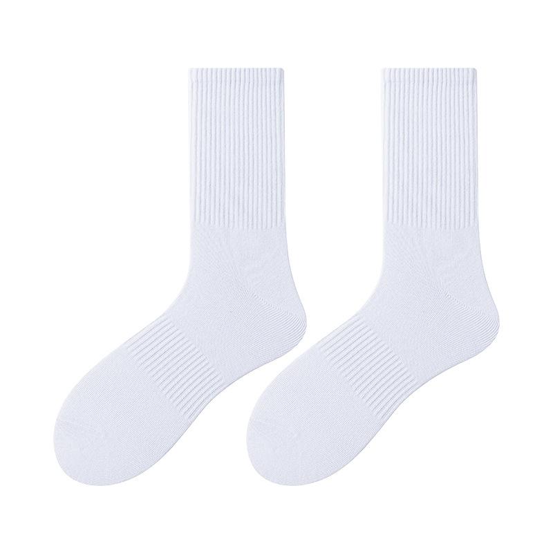 Men's Anti-odor and Sweat-absorbing Summer Thin Mid-calf Socks Breathable and Antibacterial Pure Cotton Versatile Sports Socks