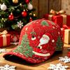 New Christmas Hat Digital Printing Fashion Bent Bend Baseball Cap Retro Baseball Cap
