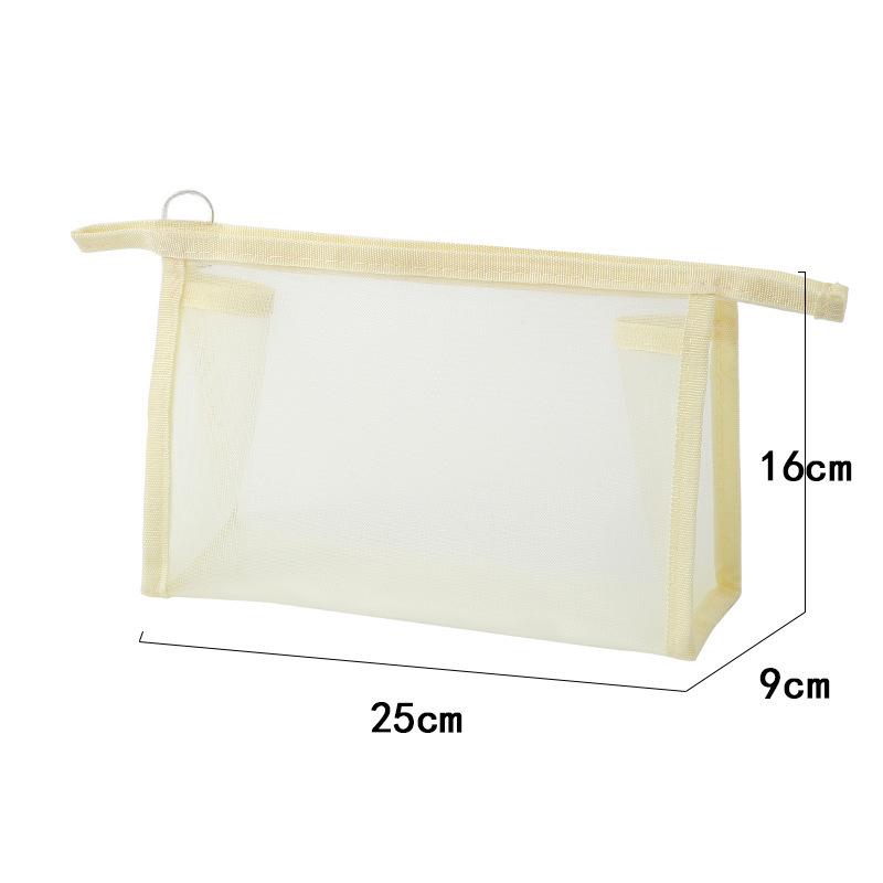 Small Portable Nylon Mesh Makeup Bag with Custom Logo
