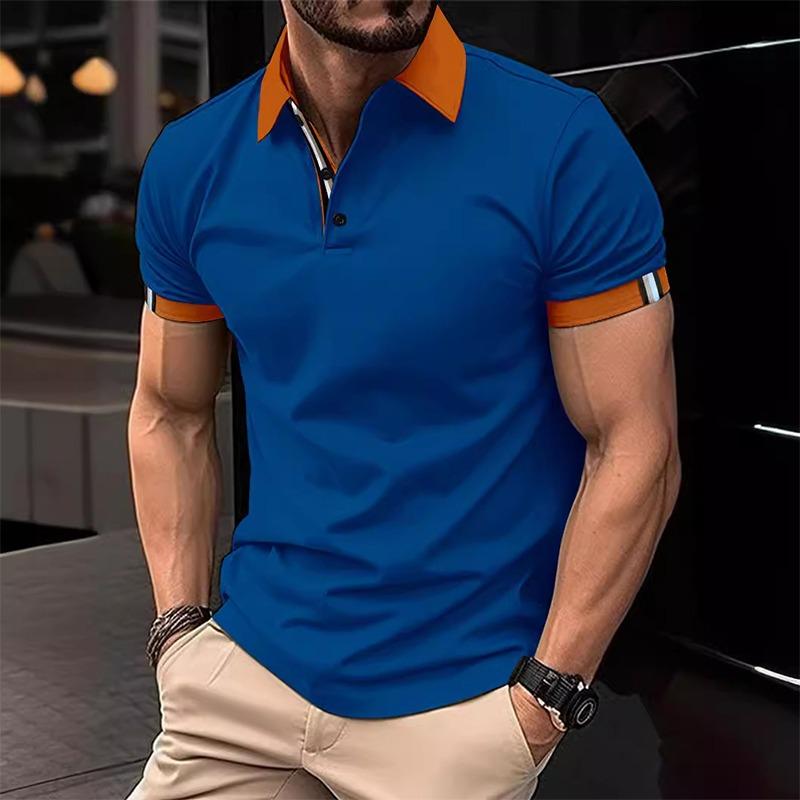 New Men Clothes Summer Short Sleeve Fashion Lapel Polo Shirt Men Business Casual Golf Polo Shirt Tops