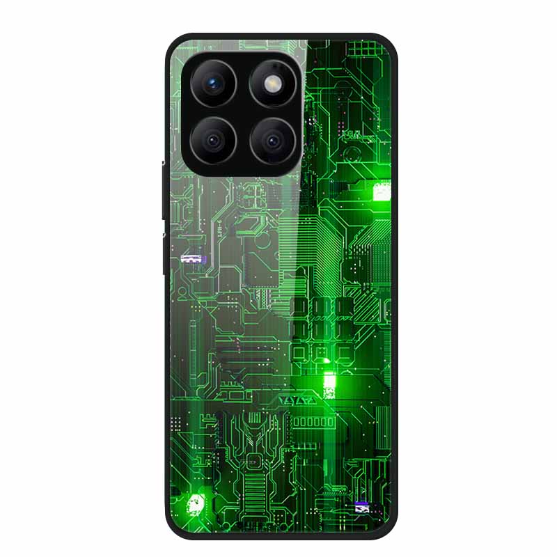 Glass Hard Back Cover For Honor X8C X8B X8 4G 5G Honor 400 Smart Phone Case Soft TPU Bumper Tempered Glass Case Coque Funda Capa