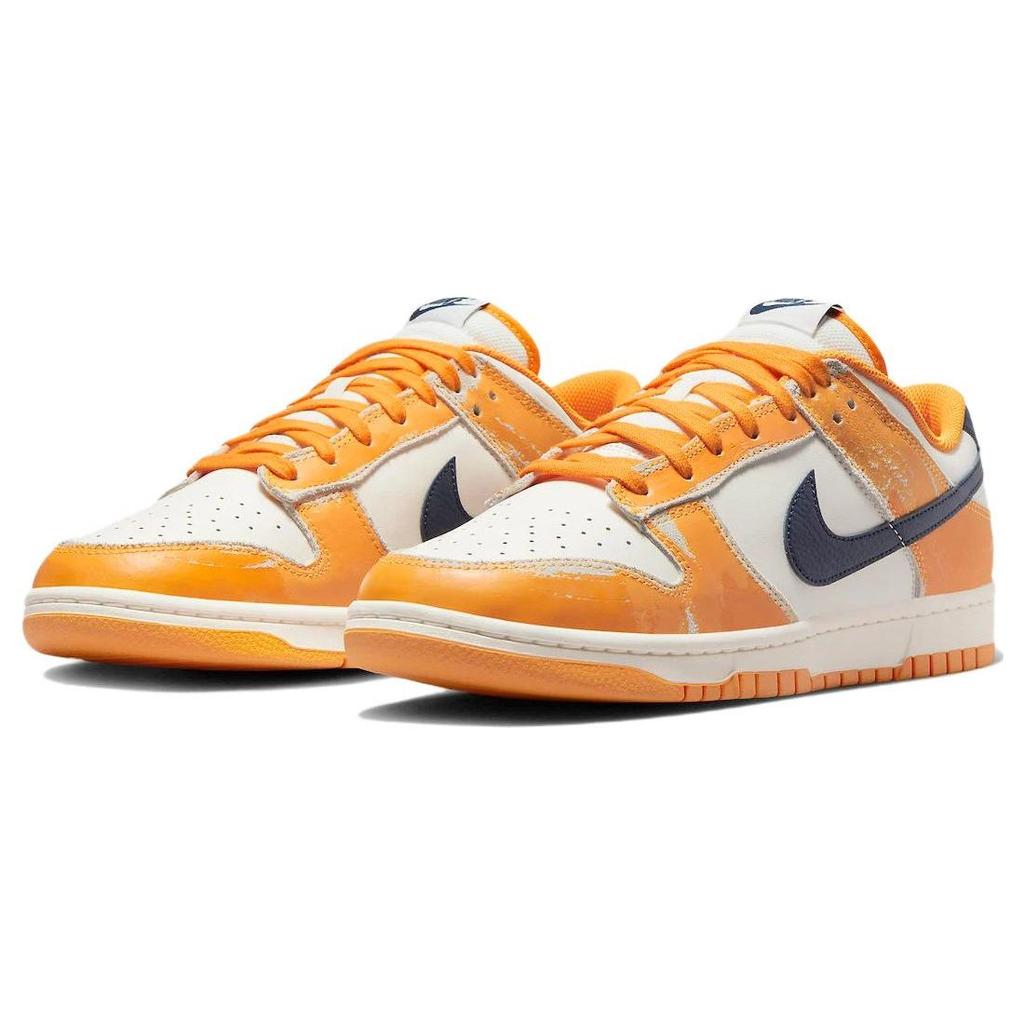 Nike Dunk Low Wear and Tear Men Sneakers Orange Laser-Orange Midnight-Navy FN3418-100