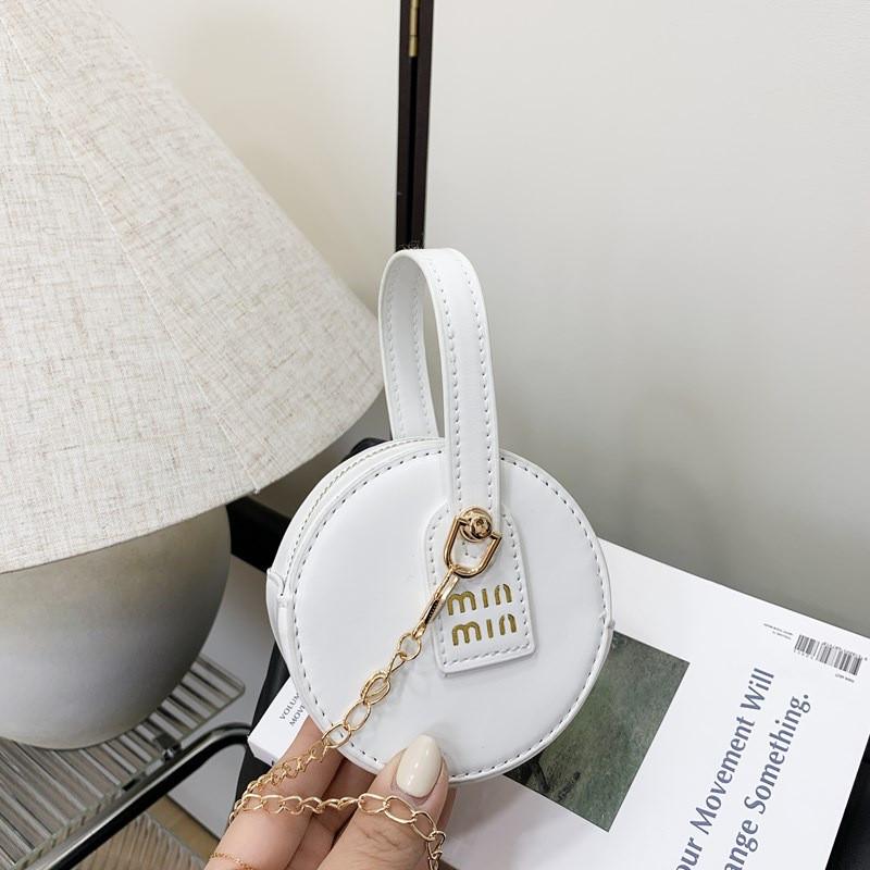 Children Color Solid Cartoon Crossbody Bag Cute Design Polyester Lining Girls