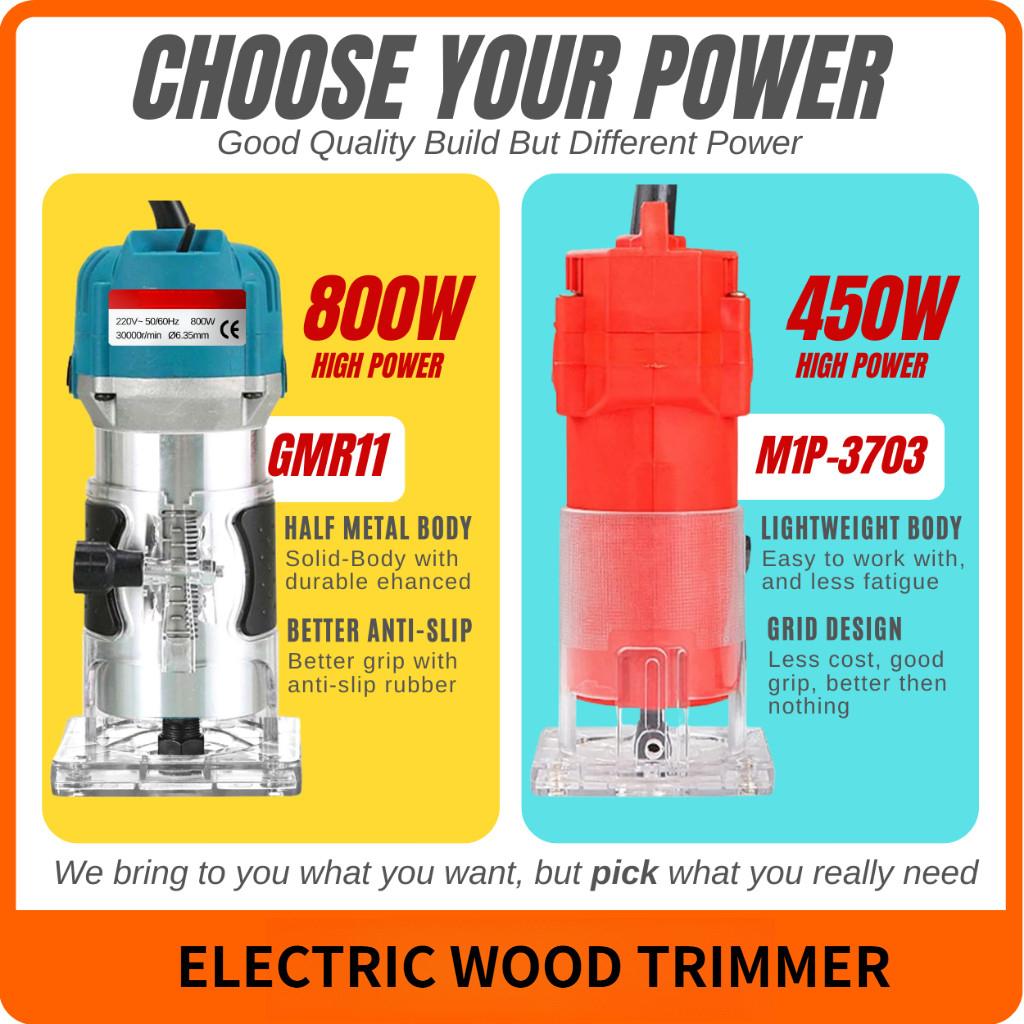 800W Handheld Engraving Slotting Router Portable Woodworking Power Tool High Power Electric Wood Trimmer