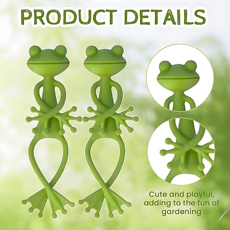 Green Frog Plant Clip Cute Plant Stand Gardening Gadgets Fixator for Flowers Vines Stem Holder Garden Accessories Plant Rack ZYF