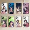 W-Waguri k-Kaoruko Anime  Phone Case For iPhone17,16,15,14,13,12 Plus,Max Soft Silicone Black Cover