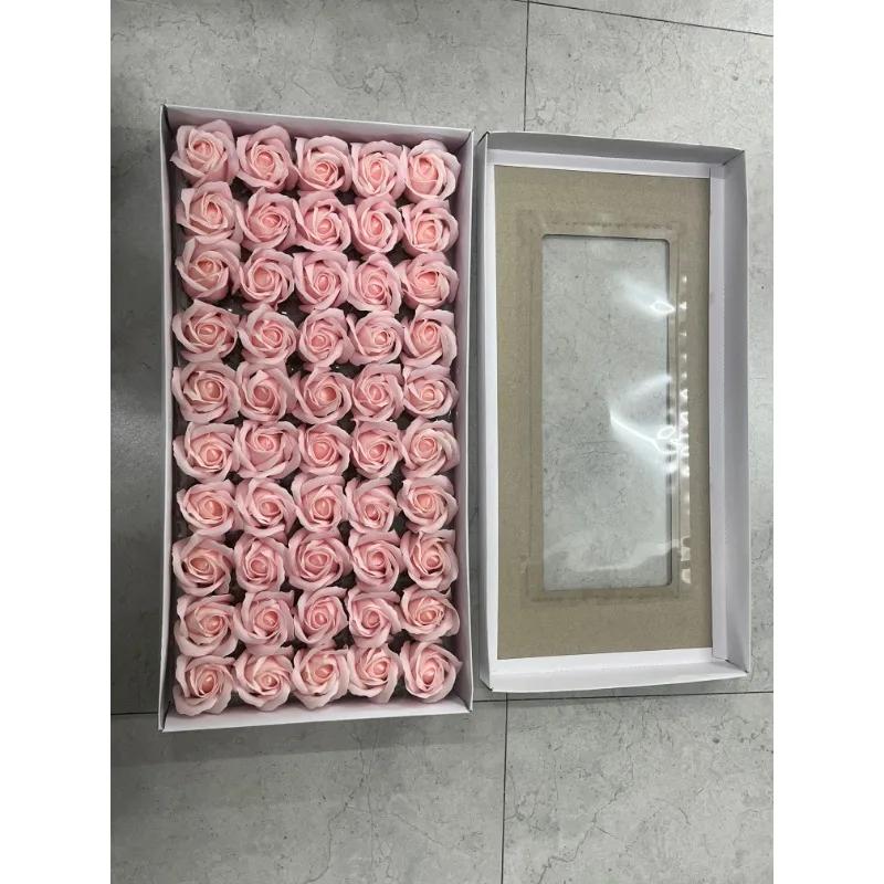 

50Pcs Artificial Soap Rose Flower Wedding 5cm Decoration Diy Holding Flowers Heads For Weddinng Party Christmas Valentines Other