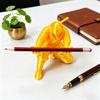 Portalápices Ninja Decoración de Escritorio Portalápices Ninja Arrodillado Soporte para Bolígrafos Impreso en 3D Genial Regalo para Adolescentes Niños Adultos Accesorio de Escritorio de Oficina