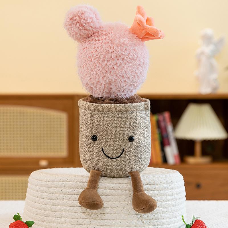 

Creative Hyacinth Doll Plant Ornament Plush Fun Simulation Cactus Potted Plant Office Home Ragdoll Total length 34cm (0.13kg)
