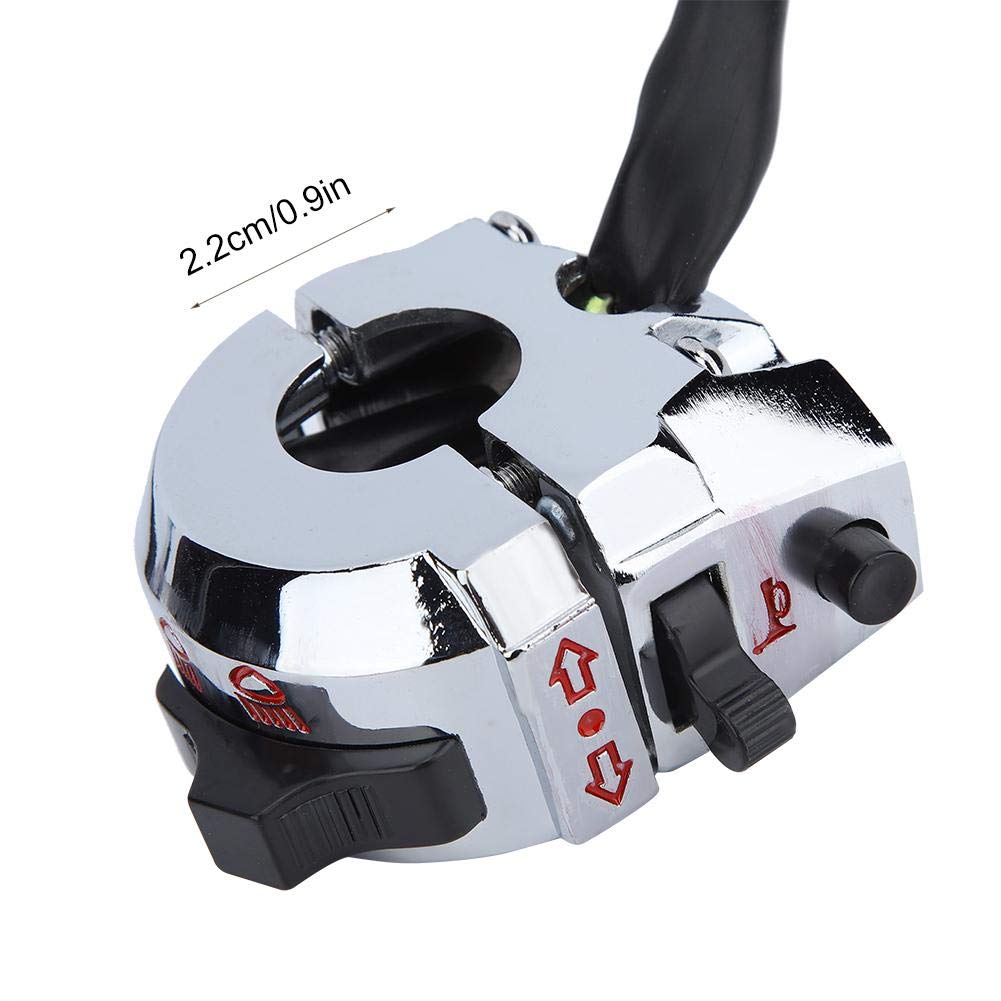 Motorcycle Blinker Switch Motorcycle Function Switch, Motorcycle Handlebar Switch Horn Turn Switch Blinker Switchs for 22mm Handlebar Motorcycle