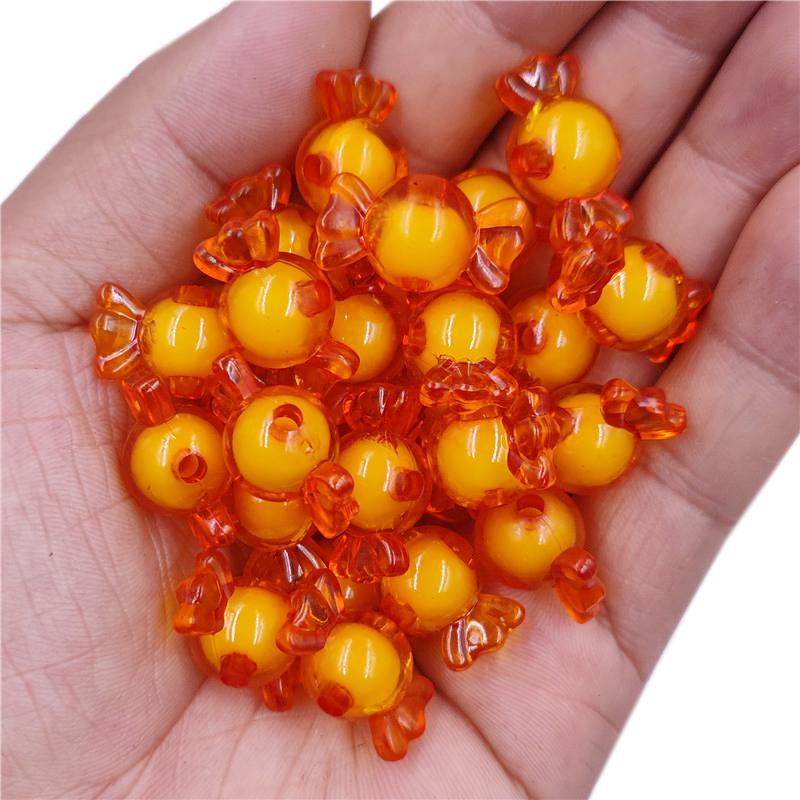 DIY Crafts 50Pcs 21*12mm Loose Beads Candy Shape For Jewelry Making Bocklace Βραχιόλι Χονδρικό κρεμαστό