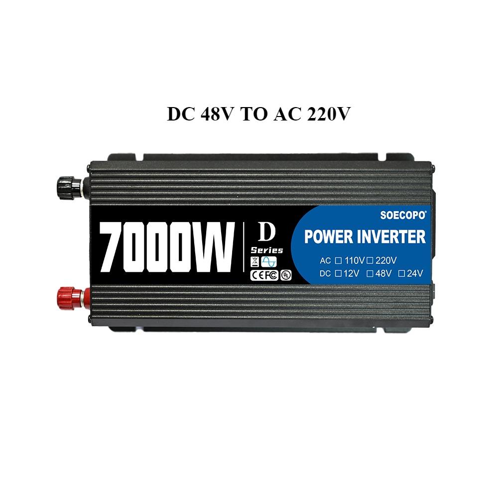 

Professional 7000W Inverter 12V/24V/48V to 110V/220V AC Overload Alarm & Cooling Fan for Construction Sites/Trucks Marine