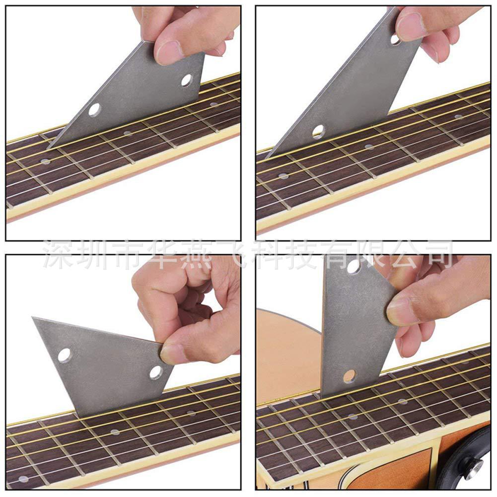 Guitar Repair Tool Set: T-Square, String Height Ruler, Sanding Files & More - 16 Pieces