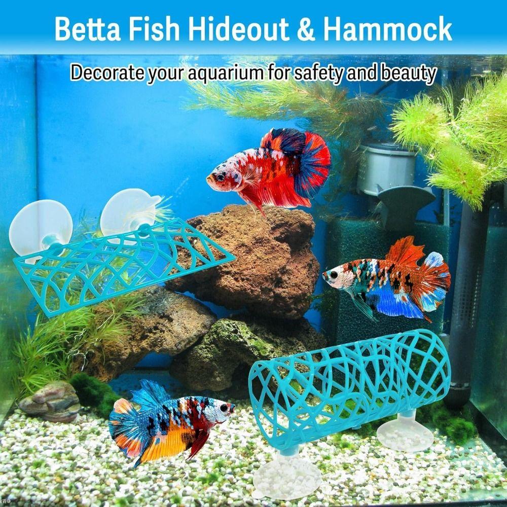 Plastic Betta Fish Hideout Cave Small Hole Fighting Fish Resting Tunnel  Aquarium Accessories