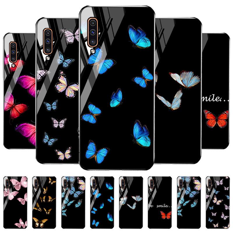 

Чехлы для телефонов Samsung Galaxy A32, чехол из закаленного стекла для Samsung A 51 A50 S21 A30 Xiaomi Redmi 9C 9AT Note9 Mi 10T Lite, окрашенный бампер-бабочка