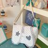 Schoolbag Korean simple foreign style polka dot love rabbit ear backpack 1011 summer new commuter student backpack