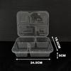 Disposable Thickened Food Container 3 4 5 Compartments with Lid for Canteen Business Meal Delivery