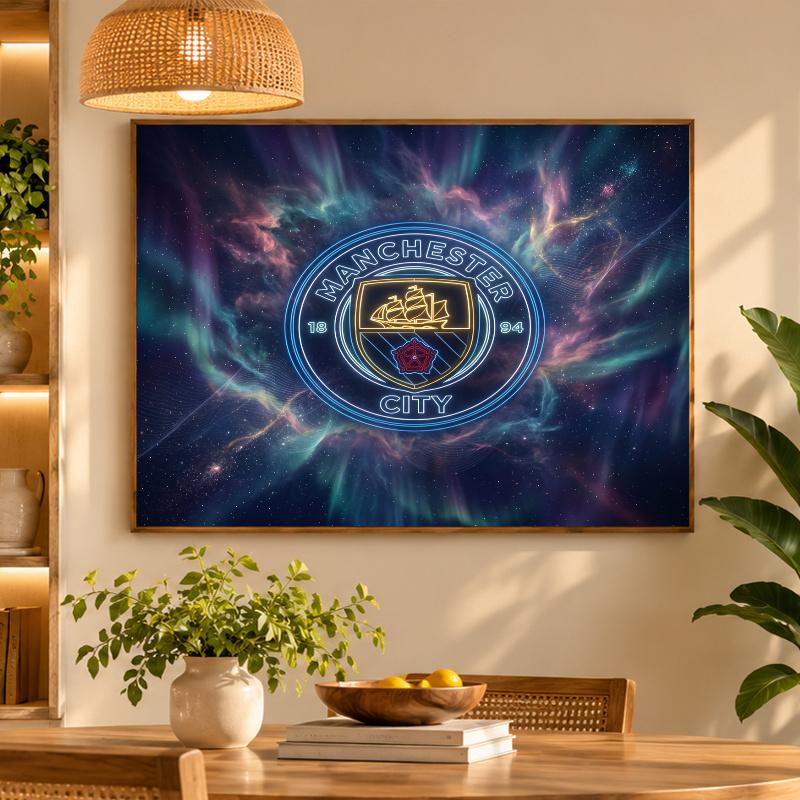 5D Diamond Painting Manchester City DIY Full Drill Diamond Art Kit Home Decoration