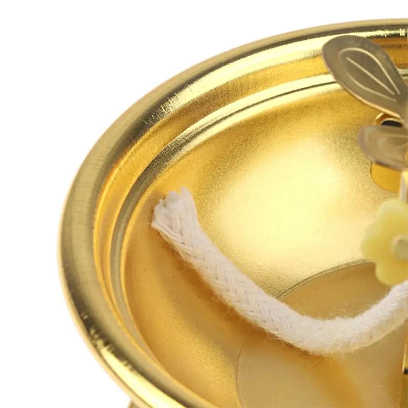 1PC Öllampe Ölschale Ornamente Buddhistische Lieferungen Vintage Golden Elegante Legierung hochbeinige Ghee Lampenfassung