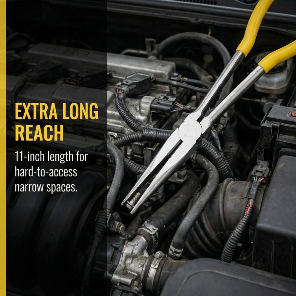 Extended Long Nose Pliers Long Bent Nose Pliers Convenient Clamping Pliers  Repair Use