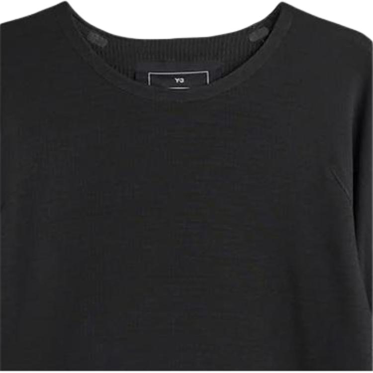 Y-3 Crew Neck Side Slit Long Sleeve T-Shirt Men Tops JX4806