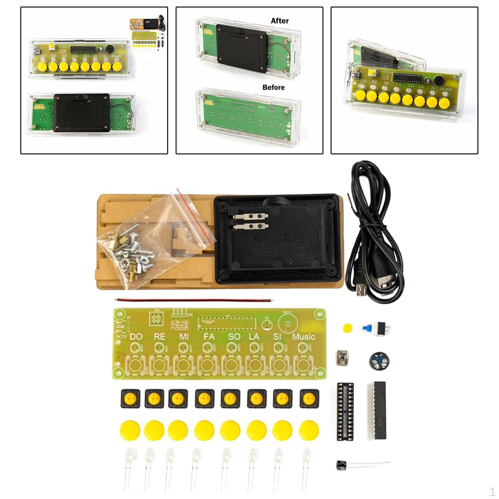 

Обучение пайке и преподавание Музыкальный модуль Стабильный с индикаторами Беспаечный DIY Многофункциональный