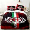 AC Milan 3-delige set Perfect voor gebruik in de slaapkamer Comfortabele beddengoedset bevat een dekbedovertrek en twee kussenslopen Ideaal verjaardags- of kerstcadeau