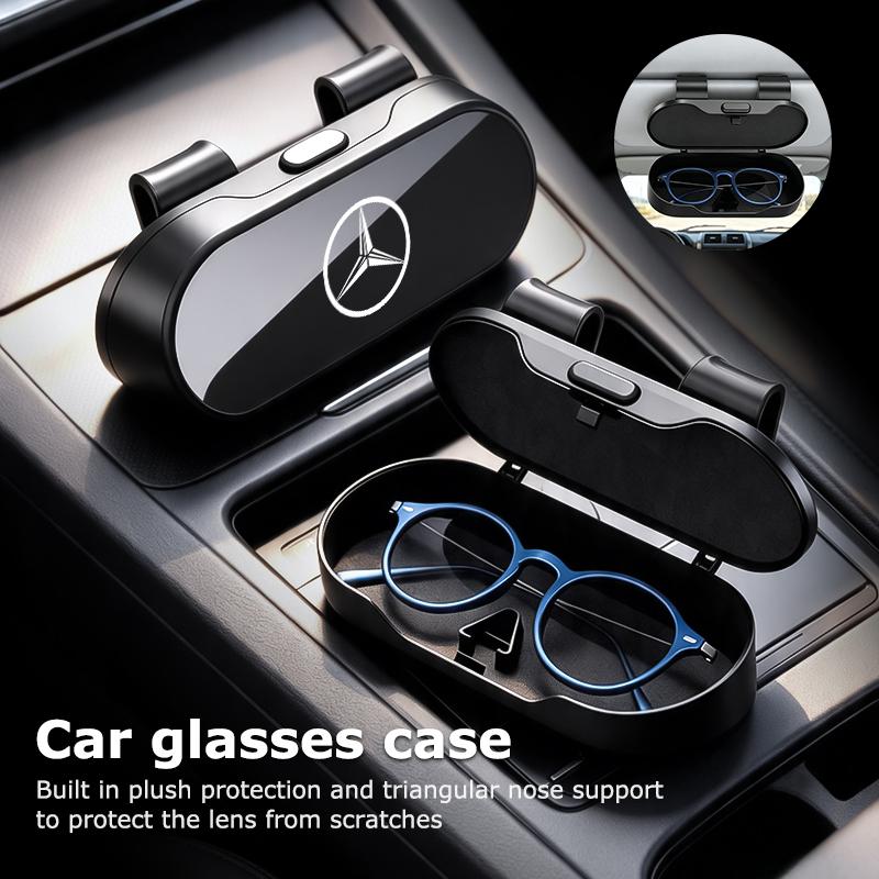 AABGV1 For Benz Car Logo Sun Visor Glasses Case Sunglasses Storage Clips Accessories Exclusive AMG W124 W203 W204 SPRINTER V CLASS