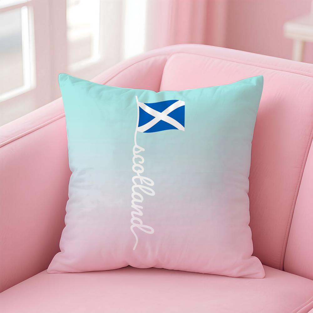Scotland SCO flag Cushion Cover EcoFriendly Odorless Healthy Pillowcase Soft Comfortable KidSafe No Filling