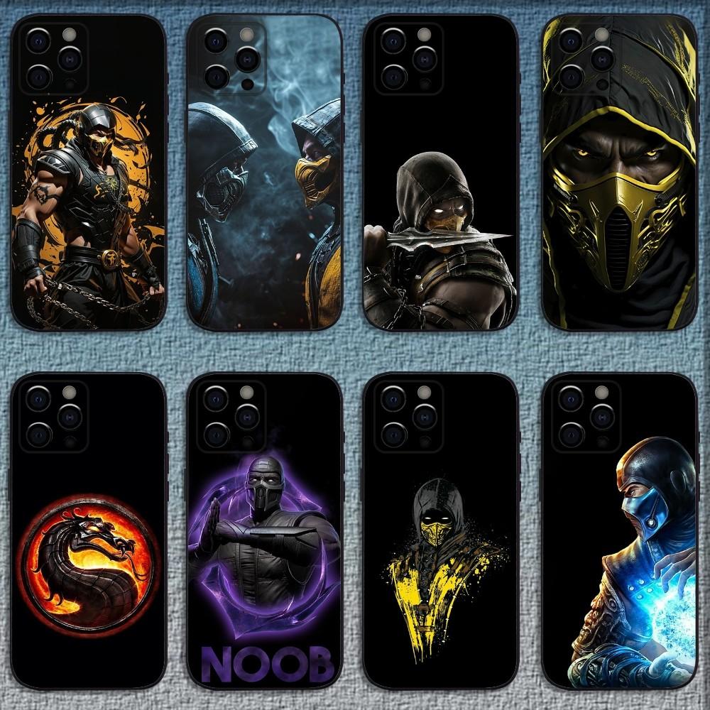 Game M-Mortal Kombat Phone Case For iPhone 16,15,14,13,12,11,Pro,X,XS,Max,XR,Plus,Mini Soft Black Cover