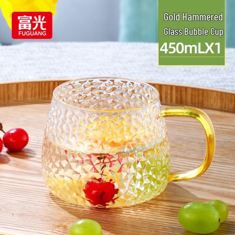 FUGUANG Heat-Resistant Hammered Glass Mug