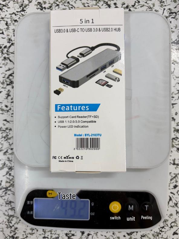 Hot Selling USB 3.0 Type-C Hub Card Reader & Phone/Computer Splitter
