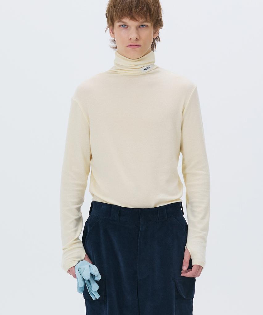 NOHANT Soft Turtleneck T-Shirt Ivory