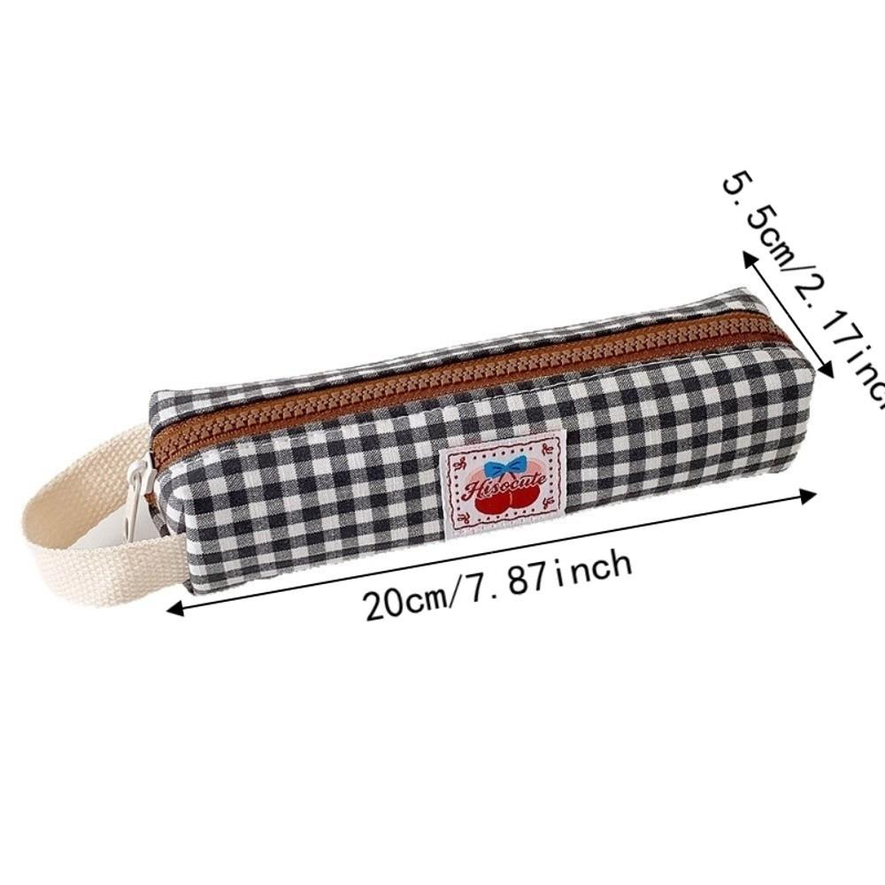 Large Capacity Pencil Bag Wrist Strap Stationery Pouch Zipper Pencil Case School Supply Organizer