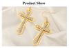 Cazador Clear Zircon Cross Earrings for Women Stainless Steel Christian Earrings Jesus Jewelry Valentine Gift 2026 Wholesale New