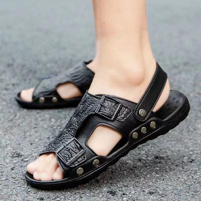 Summer Open-toed Men Use Sandals, Breathable and Comfortable Beach Shoes, Casual Driving and Lazy Slippers
