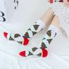 Christmas Themed Socks with Colorful Prints Cute Cartoon Skin Friendly Polyester Fiber Breathable and Comfortable