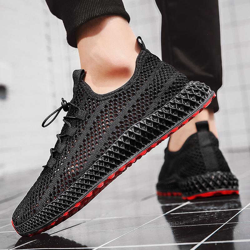 2024 Sommer neue Herren Bachwat-Schuhe schnelltrocknend große Netz hohle Schuhe fünffarbig atmungsaktiv Fliegenstrick Live-Übertragung Herrenschuhe