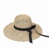 Summer new bow streamer seaweed big eaves hat outdoor sunscreen sunshade beach big edge straw hat