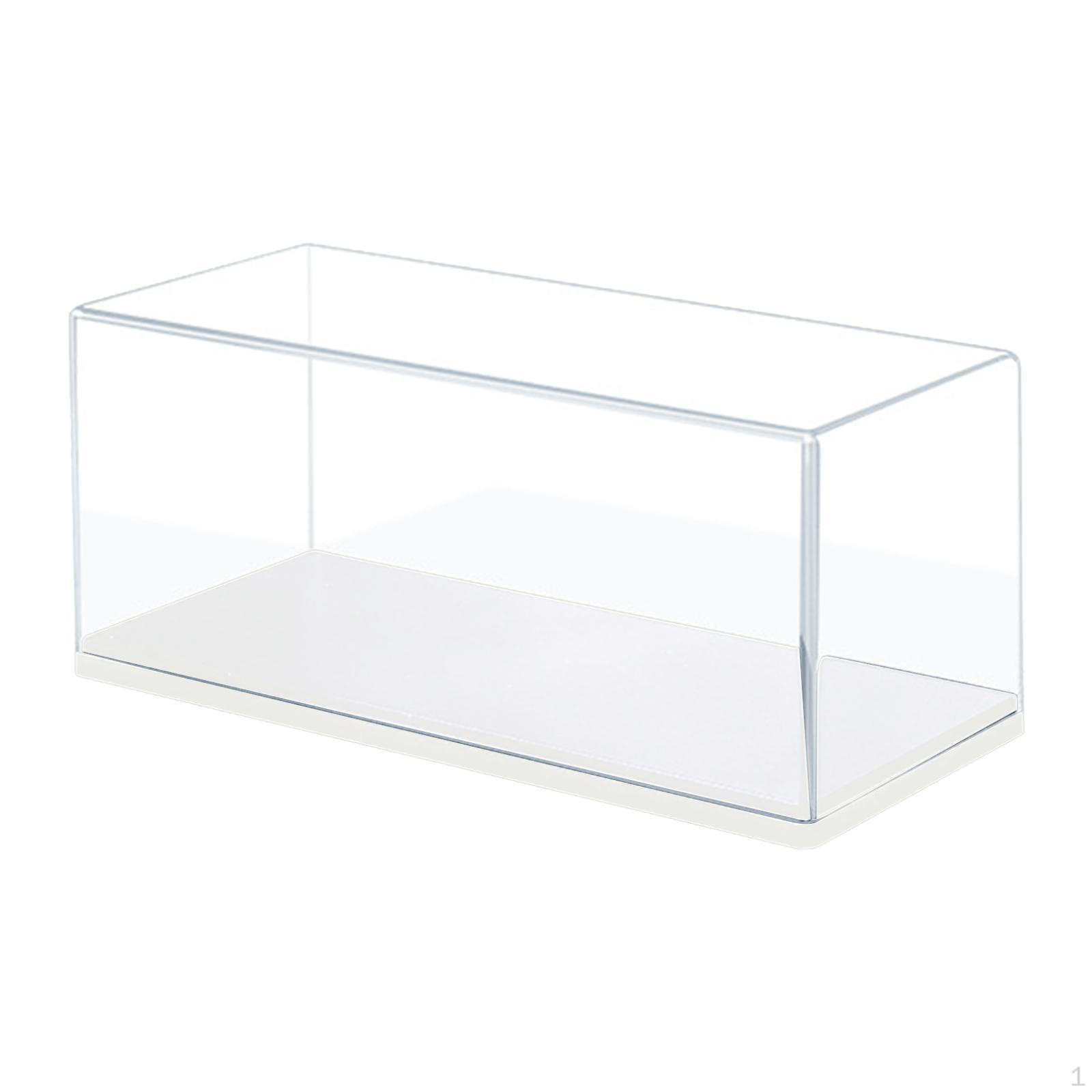 

Acrylic Model Car Display Case Box 1/43 Protection Organizer Dustproof Transparent Showcase White Base