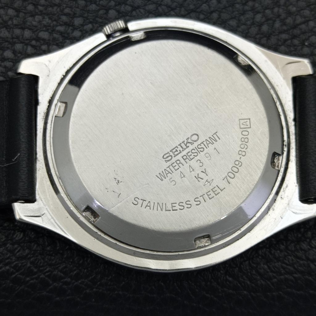 JAPAN 7009A VINTAGE SEIKO 5 AUTOMATIC MENS GOLDEN COLOR DIAL WATCH A701310-5