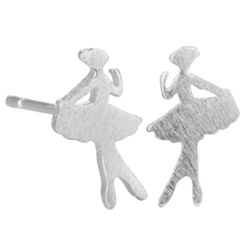 New Arrival Personality 925 Sterling Silver Jewelry Fashion Ballet Dinosaur Accessories Female Anti-allergic Earrings E055